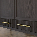 Большой Шкаф Primo Темный орех с 3 дверьми и 3 выдвижными ящиками варинант исполнения - 6 | Loft Concept в Челябинске