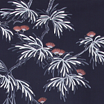 Обои ручная роспись Silk Tree Special Colourway on Empire Blue dyed silk варинант исполнения - 2 | Loft Concept в Челябинске