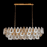 Люстра овальная с многослойными белыми и прозрачными подвесками Character Chandelier варинант исполнения - 3 | Loft Concept в Челябинске