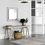 Настенное зеркало квадратной формы в черной металлической раме CORNER MIRROR BLACK варинант исполнения - 1 | Loft Concept в Челябинске