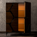 Высокий комод с узором из шпона на фасаде Sahara варинант исполнения - 2 | Loft Concept в Челябинске