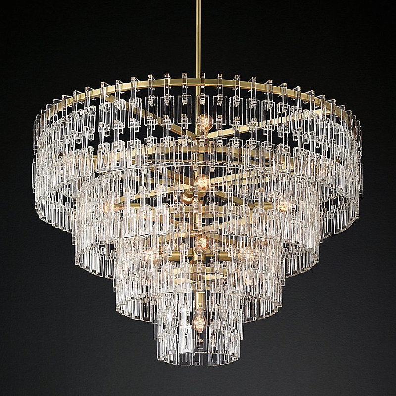 Люстра Marignan Round Chandelier 80, 100 Прозрачное Стекло Золотой Люстра Marignan Round Chandelier 80, 100 Прозрачное Стекло Золотой в Челябинске | Loft Concept