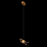 Подвесной светильник с прозрачной стеклянной птичкой Serip Voa варинант исполнения - 5 | Loft Concept в Челябинске