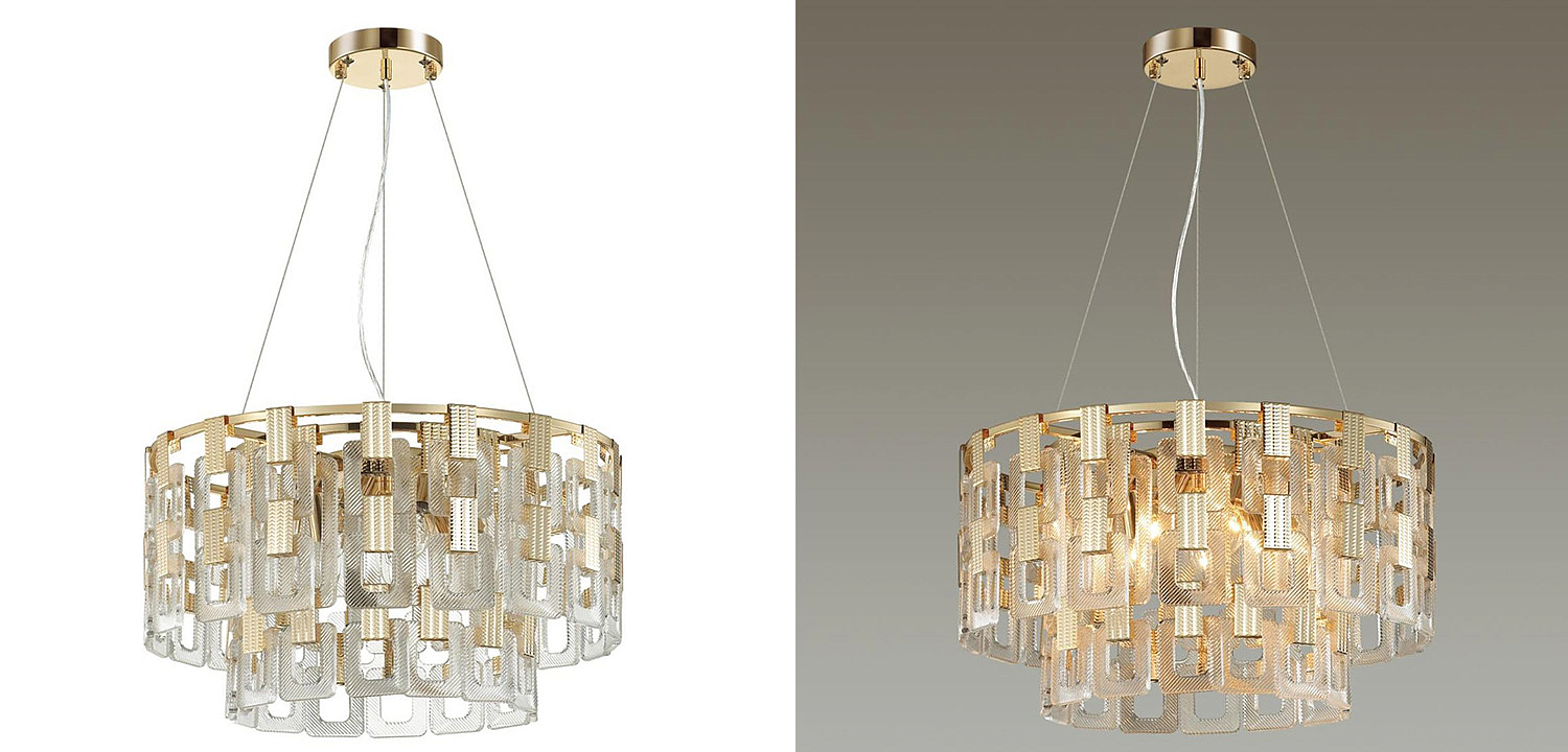 Люстра Ribbed Elements Pendant Round 52 Люстра Ribbed Elements Pendant Round 52 - Loft-Concept в Челябинске