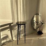 Круглый журнальный столик со столешницей из эпоксидной смолы Epoxy Resin Flowers Coffee Table варинант исполнения - 6 | Loft Concept в Челябинске