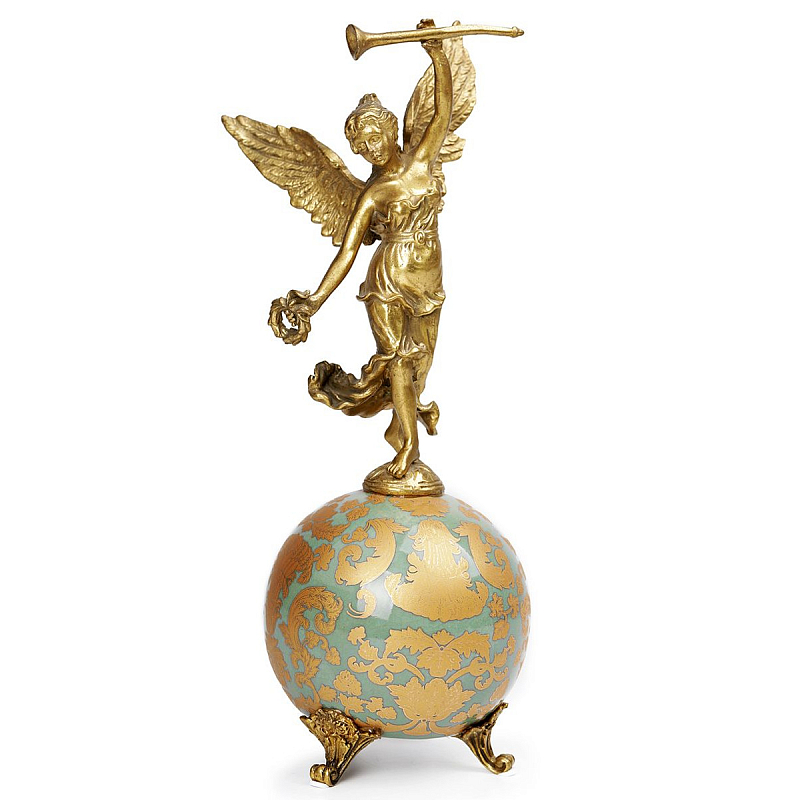 Фигурка The angel on the ball Золотой Голубой Фигурка The angel on the ball Золотой Голубой в Челябинске | Loft Concept