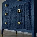 Бельевой Комод с 4 ящиками Elsa Dreams Blue варинант исполнения - 4 | Loft Concept в Челябинске