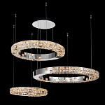 Люстра из 3-х колец с мозаичным хрустальным оформлением Sparks of Crystal варинант исполнения - 3 | Loft Concept в Челябинске