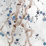 Обои ручная роспись Plum Blossom Hokusai on Tarnished Silver gilded paper варинант исполнения - 2 | Loft Concept в Челябинске