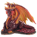 Декоративная статуэтка Дракон Красный Red Dragon with Orange Wings Statuette варинант исполнения - 1 | Loft Concept в Челябинске