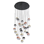 Люстра каскадная с черным круглым основанием 27 подвесов Celestial Waltz варинант исполнения - 2 | Loft Concept в Челябинске