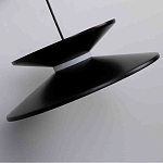 Бра черного цвета с двойным абажуром в форме конусов Obsidian Touch варинант исполнения - 3 | Loft Concept в Челябинске