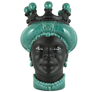 Ваза VASE MORO LADY CROWN DARK green