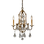 Люстра с 4-мя лампами и стеклянными подвесками в классическом стиле Feiss варинант исполнения - 1 | Loft Concept в Челябинске