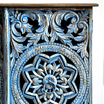 Комод с резным фасадом Blue Carved Chest of Drawers варинант исполнения - 3 | Loft Concept в Челябинске