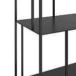 Стеллаж из металла широкий Wide Menzie Metal Rack Black варинант исполнения - 3 | Loft Concept в Челябинске