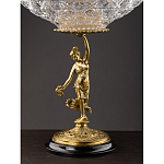 Чаша стеклянная прозрачная на бронзовой подставке с фигуркой девушки Eden Garden варинант исполнения - 6 | Loft Concept в Челябинске