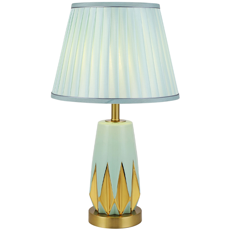 Настольная лампа с абажуром Femia Turquoise Gold Table Lamp Бирюзовый Золотой Настольная лампа с абажуром Femia Turquoise Gold Table Lamp Бирюзовый Золотой в Челябинске | Loft Concept