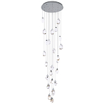 Большая каскадная люстра с хрустальными плафонами хром Esme Crystal Chrome Cascade Chandelier 25 варинант исполнения - 1 | Loft Concept в Челябинске