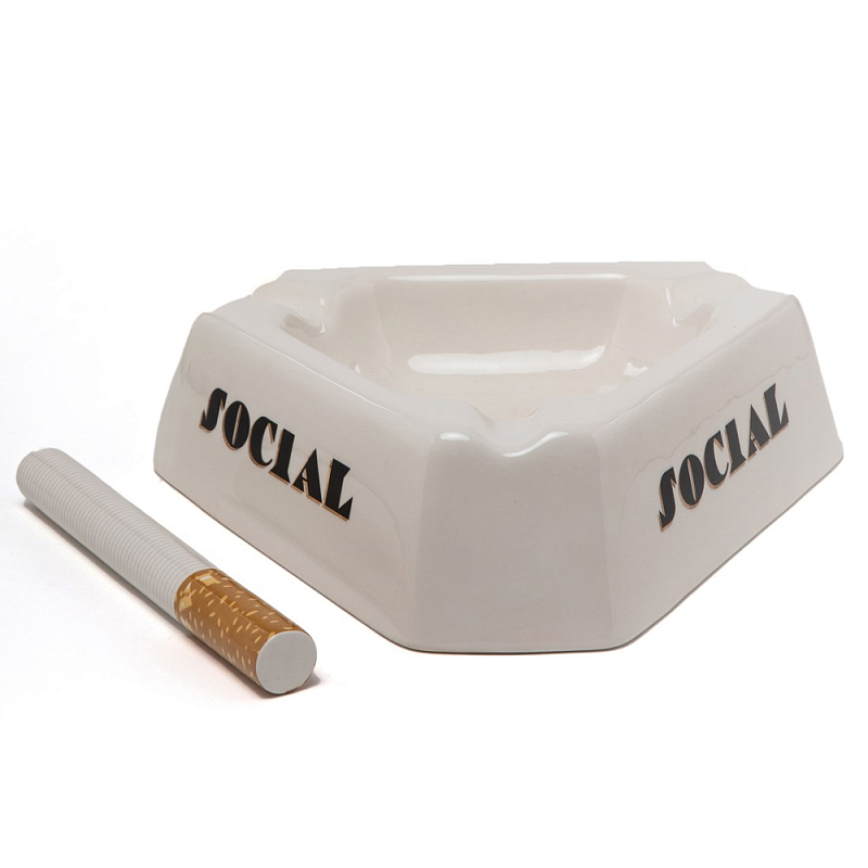 Блюдо Seletti Social Smoker Белый Черный Блюдо Seletti Social Smoker Белый Черный в Челябинске | Loft Concept