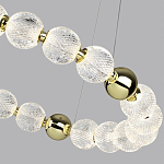 Люстра подвесная кольцевая с прозрачными рифлеными шарообразными плафонами Crystal Globule варинант исполнения - 4 | Loft Concept в Челябинске