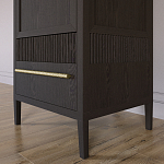 Узкий Шкаф Primo с 2 выдвижными ящиками Темный орех варинант исполнения - 4 | Loft Concept в Челябинске