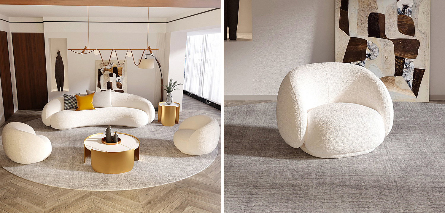 Кресло Irwin White Boucle Collection Armchair Кресло Irwin White Boucle Collection Armchair - Loft-Concept в Челябинске