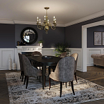 Люстра цвета латунь с 6-ю лампами в форме свечей в классическом стиле Hinkley варинант исполнения - 8 | Loft Concept в Челябинске