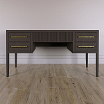 Большой Рабочий стол Primo с 5 выдвижными ящиками Темный орех варинант исполнения - 1 | Loft Concept в Челябинске