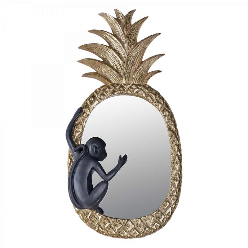 Зеркало Monkey Mirror Золотой Черный в Челябинске | Loft Concept 