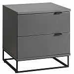 Тумба прикроватная цвета графит с ящиками Strict Lines варинант исполнения - 1 | Loft Concept в Челябинске
