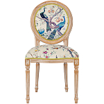 Стул из массива бука с изображением птиц и цветов Beige Green Chinoiserie Garden Chair варинант исполнения - 1 | Loft Concept в Челябинске