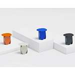 Matis журнальный столик синий из металла и кожи варинант исполнения - 2 | Loft Concept в Челябинске