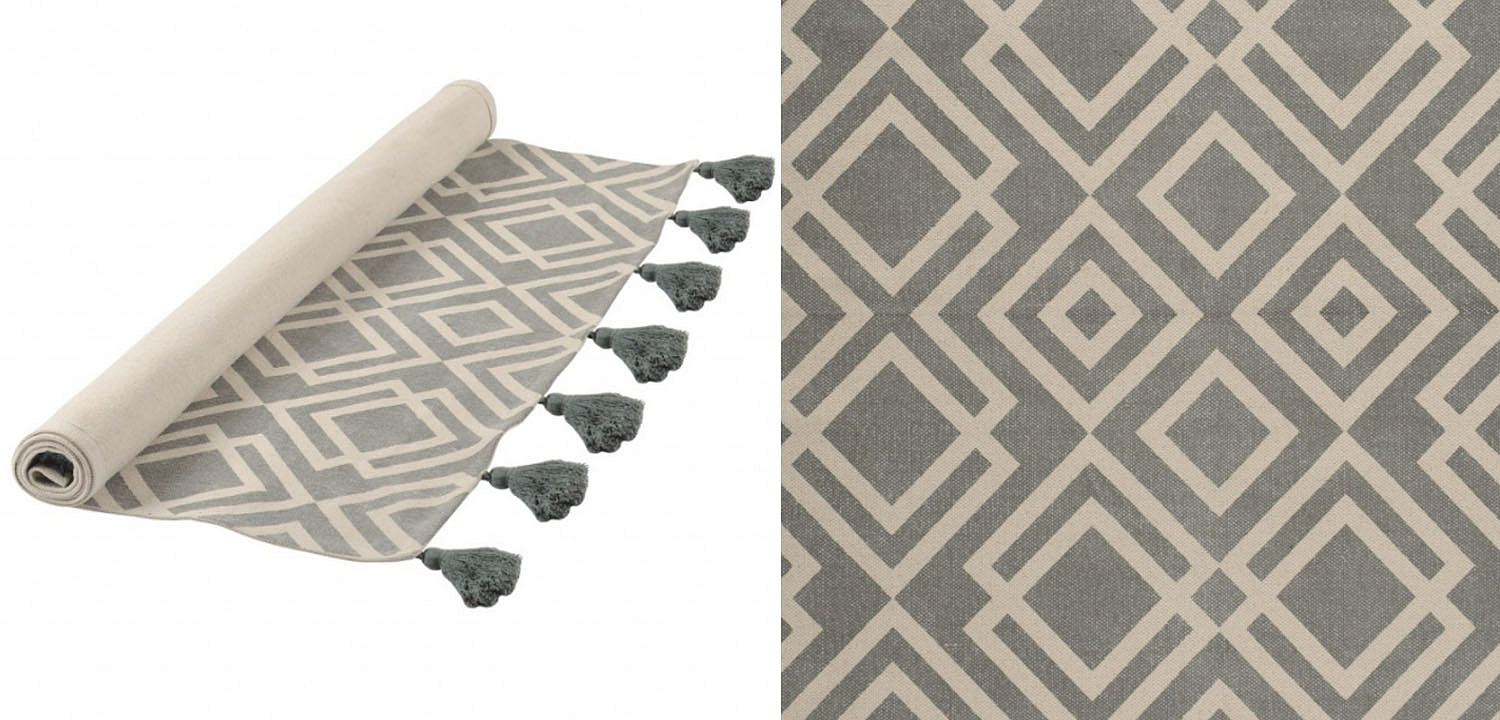 Ковер Double Rhombus Carpet grey Ковер Double Rhombus Carpet grey - Loft-Concept в Челябинске