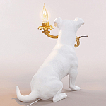 Настольная лампа в виде щенка Puppy White Table Lamp варинант исполнения - 3 | Loft Concept в Челябинске