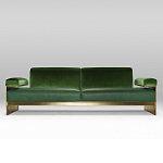 Эксклюзивный Диван в стиле Арт-деко Phoenix с элегантными латунными элементами  варинант исполнения - 1 | Loft Concept в Челябинске