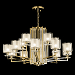 Люстра многоярусная с 15-ю цилиндрическими плафонами из стекла Laurent варинант исполнения - 3 | Loft Concept в Челябинске