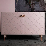 Дизайнерский комод розовый с фактурным фасадом Tiles варинант исполнения - 1 | Loft Concept в Челябинске