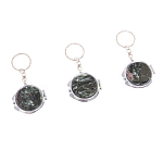 Зеркало брелок карманное двухстороннее из натурального камня Серафинит Stone Mirrors варинант исполнения - 8 | Loft Concept в Челябинске