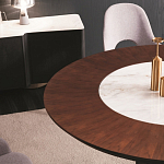 Обеденный стол круглый на чёрном фигурном основании Bosnia dinning table  варинант исполнения - 1 | Loft Concept в Челябинске