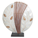 Настольная лампа из перламутра и дерева на подставке Indonesian Petal варинант исполнения - 2 | Loft Concept в Челябинске