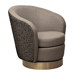 Кресло вращающееся черно-золотая рогожка Julia Armchair Golden Belt варинант исполнения - 1 | Loft Concept в Челябинске