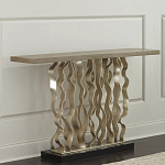 Консоль с прямоугольной столешницей и фактурным основанием Waves варинант исполнения - 1 | Loft Concept в Челябинске