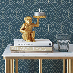 Подсвечник золотая обезьяна с блюдцем Golden Monkey варинант исполнения - 1 | Loft Concept в Челябинске