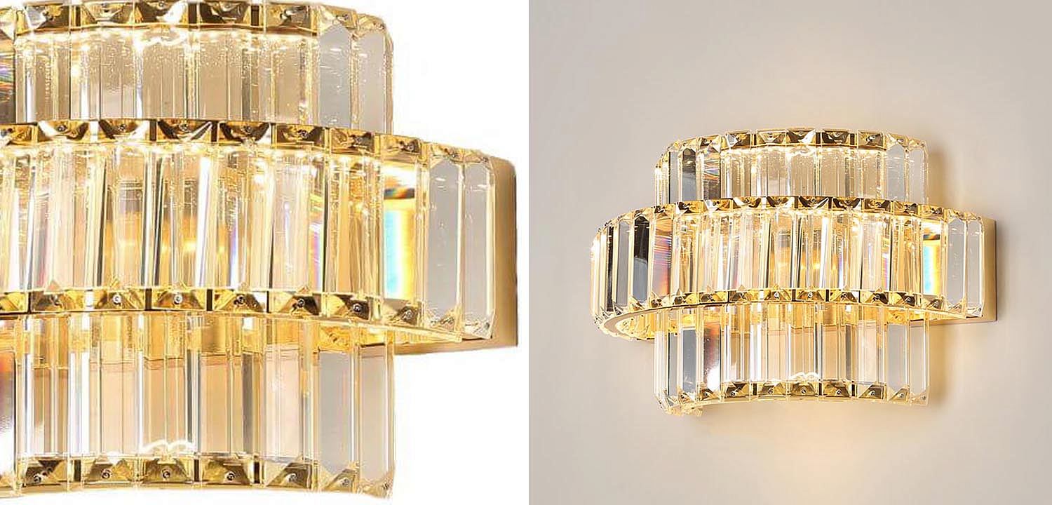 Бра Crystal Shine Linda Gold Wall Lamp B Бра Crystal Shine Linda Gold Wall Lamp B - Loft-Concept в Челябинске