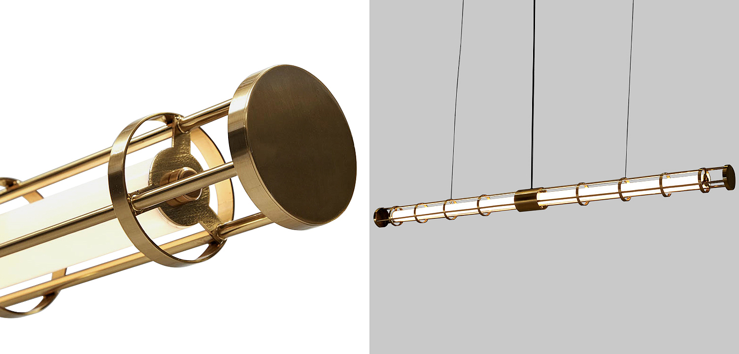 Линейный подвесной светильник Awais Rigs Linear Hanging Lamp Линейный подвесной светильник Awais Rigs Linear Hanging Lamp - Loft-Concept в Челябинске