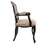 Полукресло с мягкой обивкой из льна на 4-х ножках из массива березы Gladys Armchair варинант исполнения - 1 | Loft Concept в Челябинске