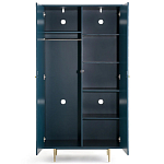 Шкаф двухдверный Scale Ornament Blue Wardrobe варинант исполнения - 4 | Loft Concept в Челябинске