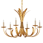 Люстра золотая с декором в виде перьев Bunch of Feathers варинант исполнения - 3 | Loft Concept в Челябинске