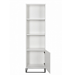 Стеллаж книжный белый с 3-мя открытыми полками и дверкой Strict Lines варинант исполнения - 2 | Loft Concept в Челябинске